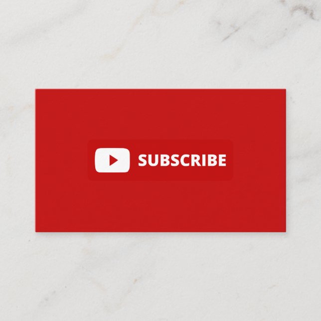 Youtube Youtuber Subscribe Visitkort (Framsida)