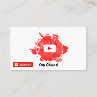 Youtuber Affärskort Visitkort