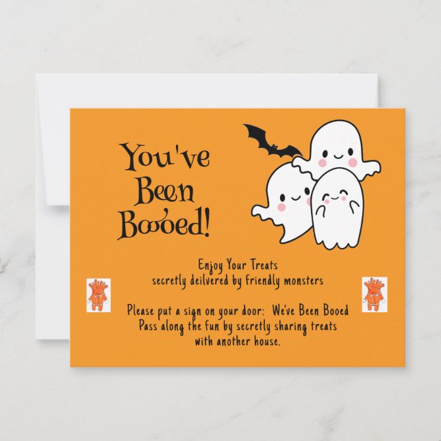 You've Been Booed We've Been Booed Cute Halloween Julkort (Framsida)