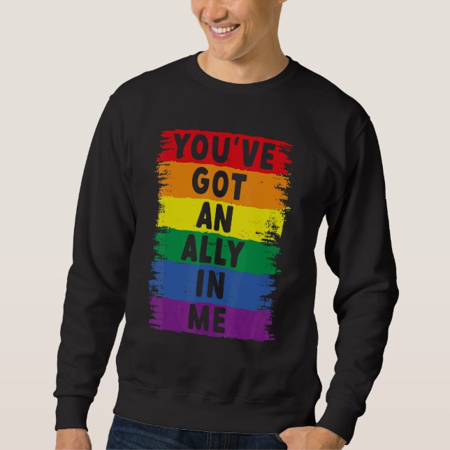 You've Got An Ally In Me Lgbt Pride på svenska Lång Ärmad Tröja (Framsida)