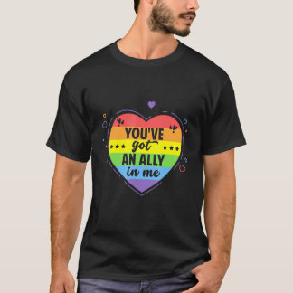 Youve Har and Ally in Me Rainbow Flagga Lgbtq Gay T Shirt