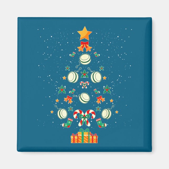 Yoyo Christmas Tree Xmas  Magnet (Framsidan)