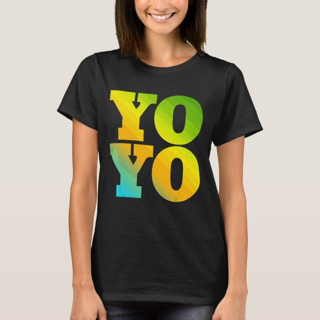 Yoyo Designad med Nature Färg T Shirt (Framsida)