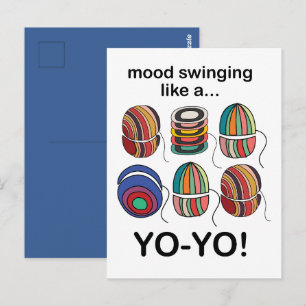 Yoyo Humörsvängningar Som En Yo-Yo Roligt Vykort