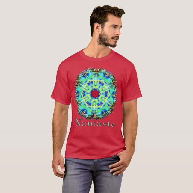 Yoyo Namaste Kalejdoskop T Shirt (Hel framsida)