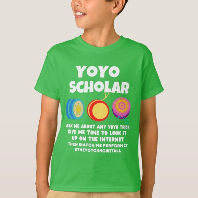Yoyo scholar yoyo vet allt T-Shirt (Framsida)