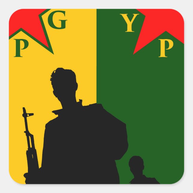 ypj 2 fyrkantigt klistermärke (Framsida)