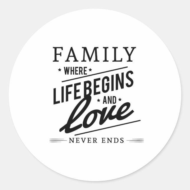 Ypografi - inspirationsfamilj - citat runt klistermärke (Framsida)