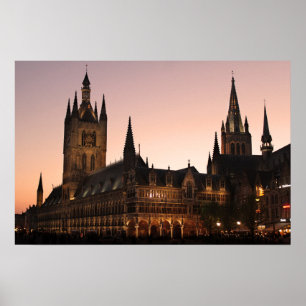 Ypres Trasa Hall, Belgien, Night Poster
