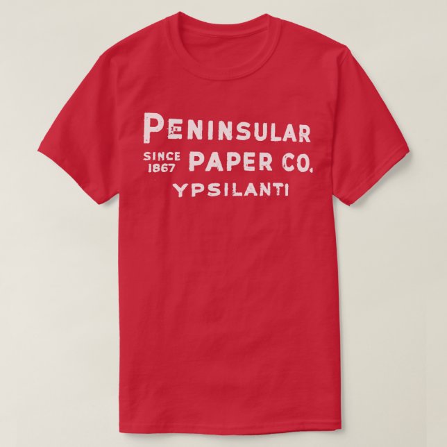 Ypsil Michigan Penininsular Pappert tecken T Shirt (Design framsida)