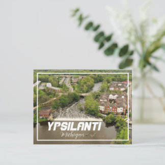 Ypsilanti Michigan Dam Postcard Vykort