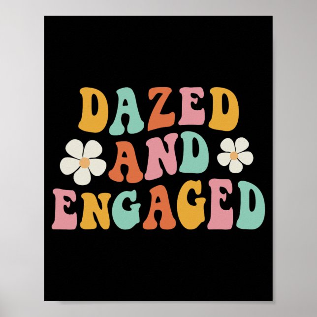 Yr i koma och engagerad blommor Groovy möhippa del Poster (Framsidan)