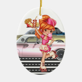 Yrkanden - servitris - SRF Julgransprydnad Keramik