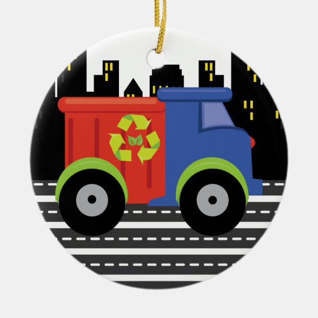 Yrkanden - Slösa bortskaffande - Sopor - Återvunne Julgransprydnad Keramik (Framsidan)