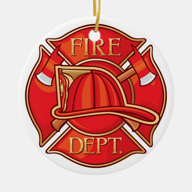 Yrke - Brandbekämpning - SRF Julgransprydnad Keramik (Framsidan)