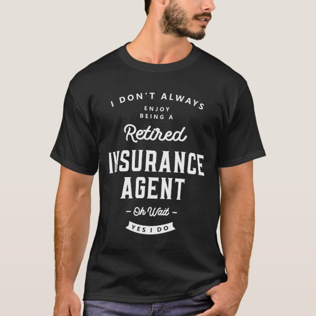 Yrke för försäkringsyrket Agent Funny Job Title T Shirt (Framsida)