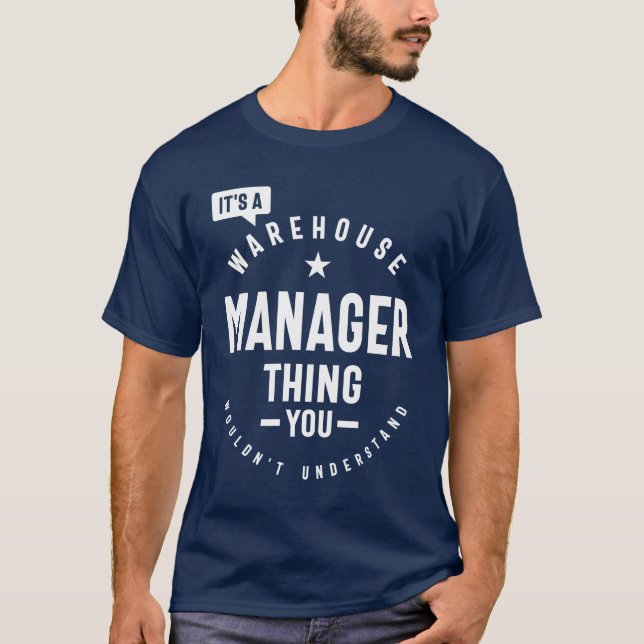 Yrke för Lagerställe Manager Gift Funny Job Title T Shirt (Framsida)