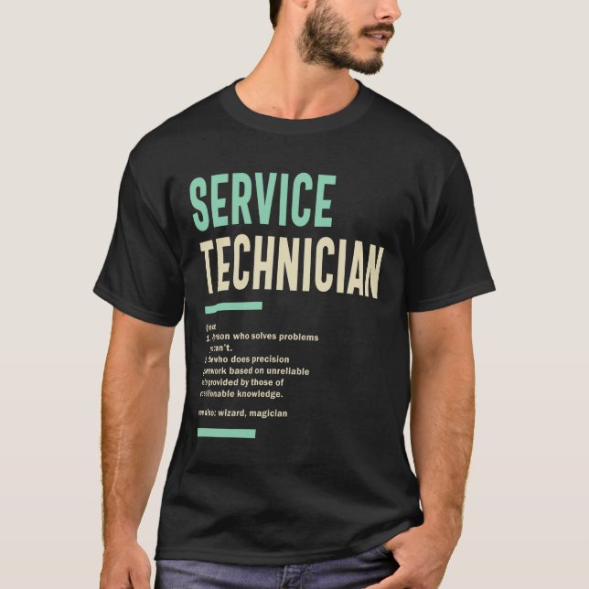 Yrke för servicetekniker t shirt (Framsida)