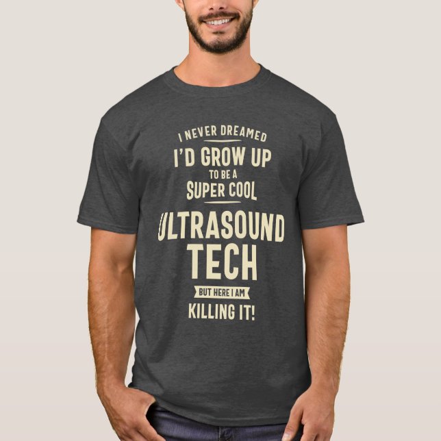 Yrke för ultraljudsteknik Gift-fonens yrkestitel T Shirt (Framsida)
