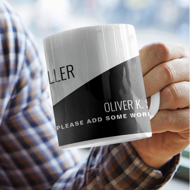 Yrke (fotograf) halvsvart halvvitt kaffemugg (Skapare uppladdad)