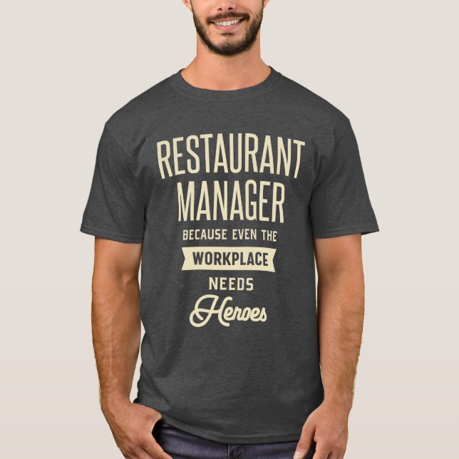 Yrke i Restaurant Manager Gift Funny Job Title T Shirt (Framsida)