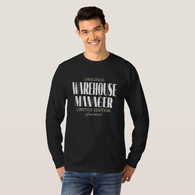 Yrken för yrkestitel för lagerstyrning t shirt (Hel framsida)