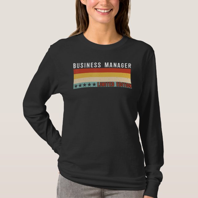 Yrkeriförinställning för Business Manager-jobb T Shirt (Framsida)
