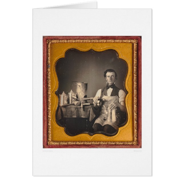 Yrkes- porträtt av en tinsmith…, (40027) hälsningskort (Framsidan)