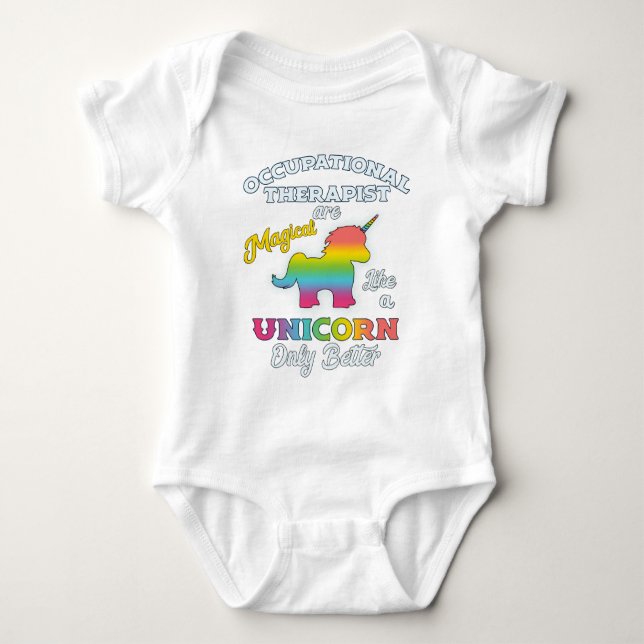 Yrkes- terapeut för terapiUnicorn OT T Shirt (Framsida)
