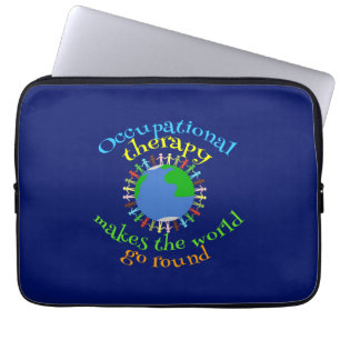 Yrkes- terapi gör världen att gå rundan laptop sleeve