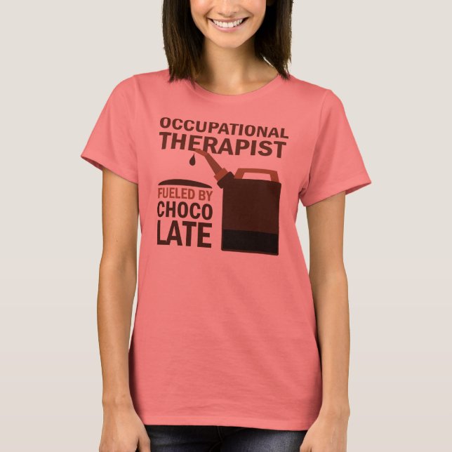 Yrkesbehandlare (funny) Choklad Tee (Framsida)