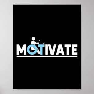 Yrkesbehandlare Motiverat rullstol Poster