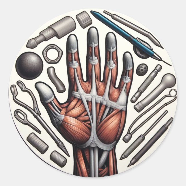 Yrkesbehandling Inslag Runt Klistermärke (Framsida)