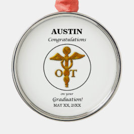 Yrkesbehandling Studenten Antique Guld utseende Julgransprydnad Metall