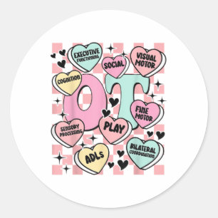 Yrkesbehandling Valentine Candy Sweet Heart F Runt Klistermärke