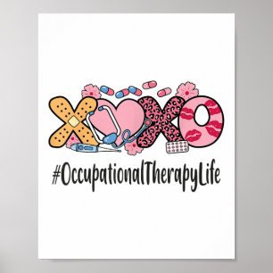 Yrkesbehandling Valentines day Kvinnor Heart St Poster