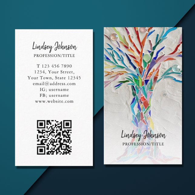 Yrkesfärgad QR-kod Visitkort (Skapare uppladdad)