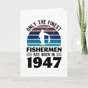 Yrkesfiskare födda 1947 80:e födelsedagen Fiskefar Kort