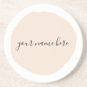 Yrkesfrämjande Rosa i Business Logotyp Brushstroke Underlägg