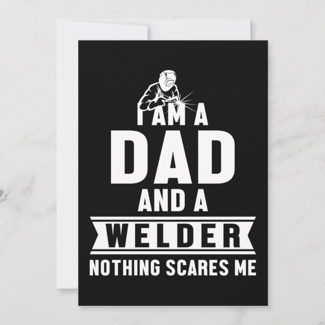 Yrkesgåva från pappa och Welder Welder Welder Meta Inbjudningar (Framsida)