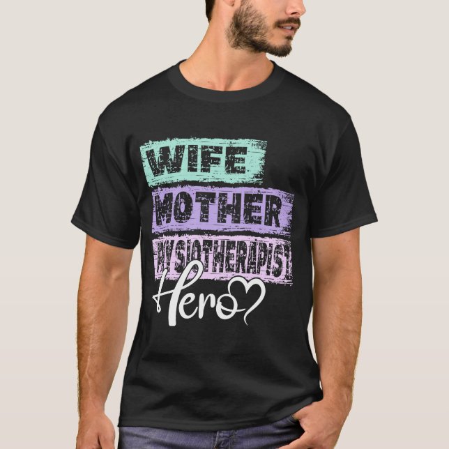 Yrkeshjälten mamma, mor fysioterapeut 1 t shirt (Framsida)