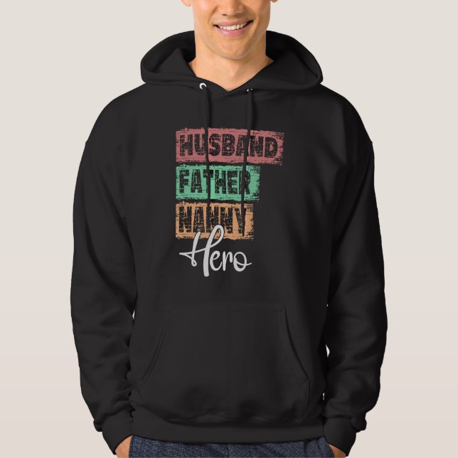 Yrkeshjälten pappa far Nanny 1 Hoodie (Framsida)