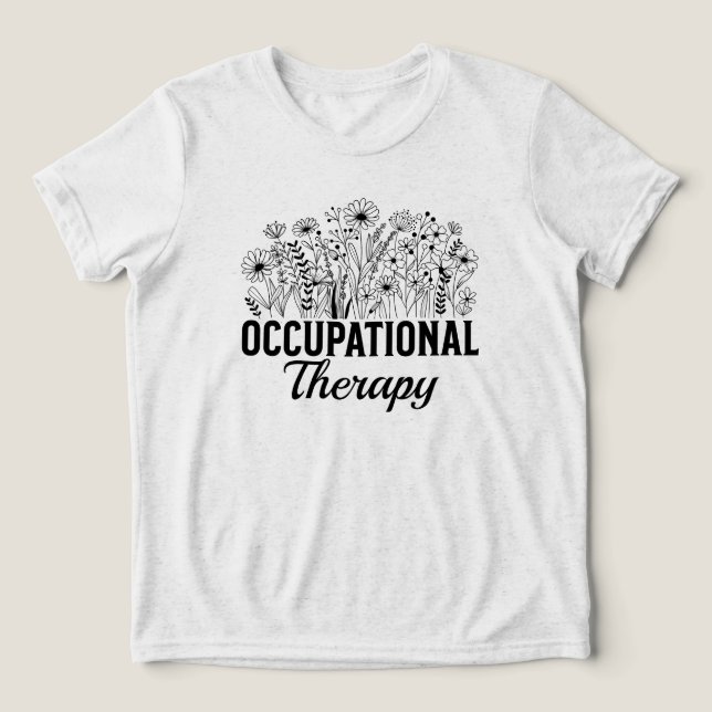 Yrkesinriktad Blommigt OT T Shirt (Design Framsida)