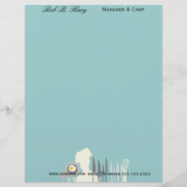 Yrkesmässig affärskock med hattkök brevhuvud