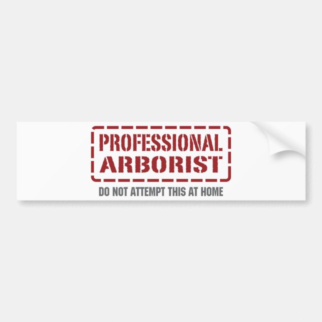 Yrkesmässig Arborist Bildekal (Framsidan)