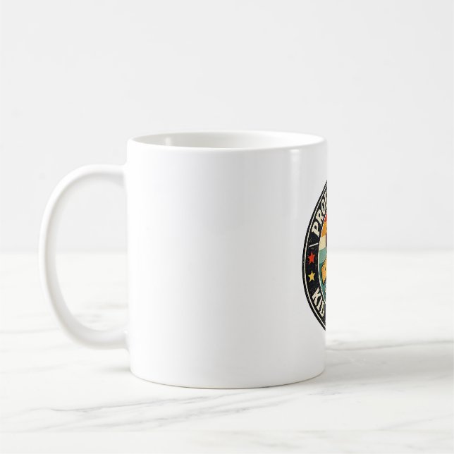 Yrkesmässig Barnvakt Lärare Retro Märke Kaffemugg (Vänster)