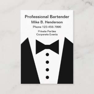 Yrkesmässig Bartender eller portvakt Visitkort