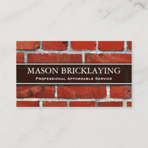 Yrkesmässig byggmästare-/Bricklayingvisitkort Visitkort