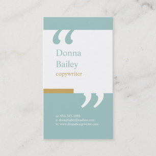 Yrkesmässig Copywritervisitkort Visitkort