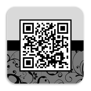 yrkesmässig damast QR kodifierar Fyrkantigt Visitkort